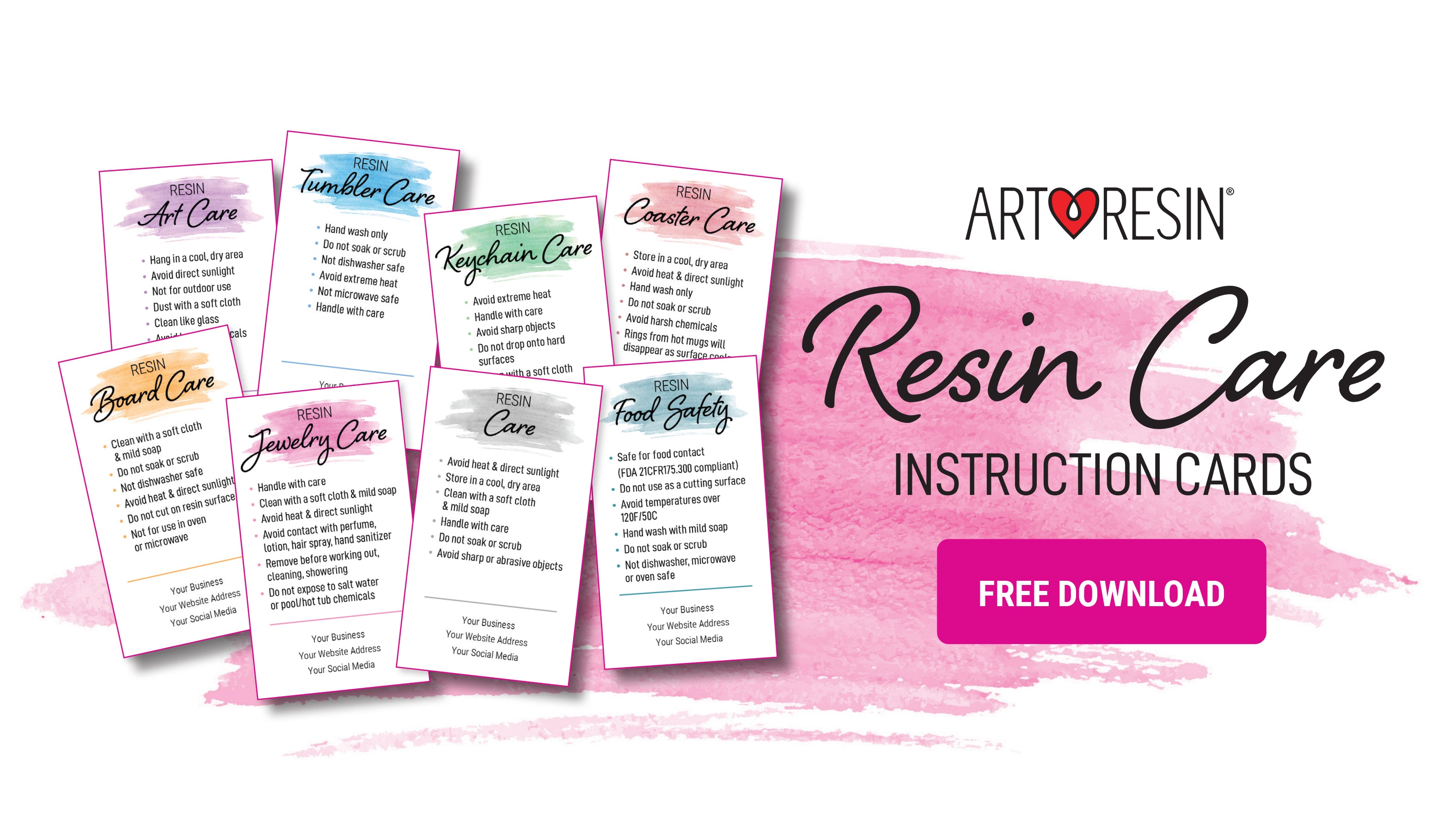 Epoxy Resin Care Instructions FREE Download ArtResin