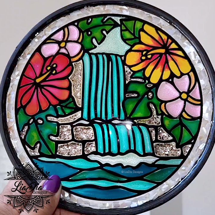 How To Make Faux Stained Glass with Resin