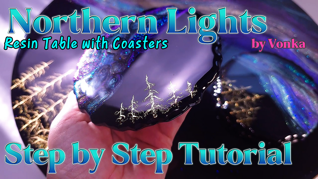 Create A Northern Lights Resin Table & Coasters: Step-by-Step Tutorial