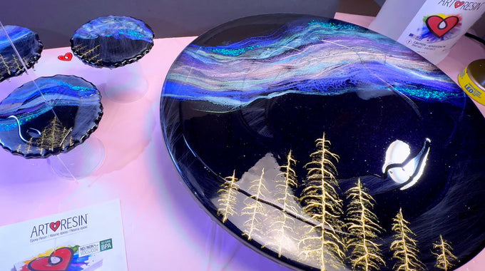Create A Northern Lights Resin Table & Coasters: Step-by-Step Tutorial