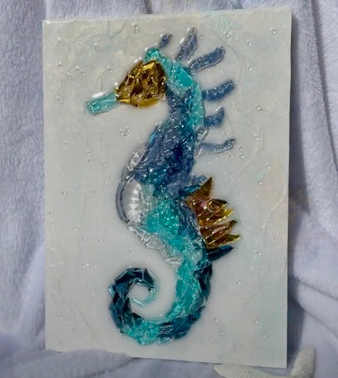 Glass Mosaic Seahorse