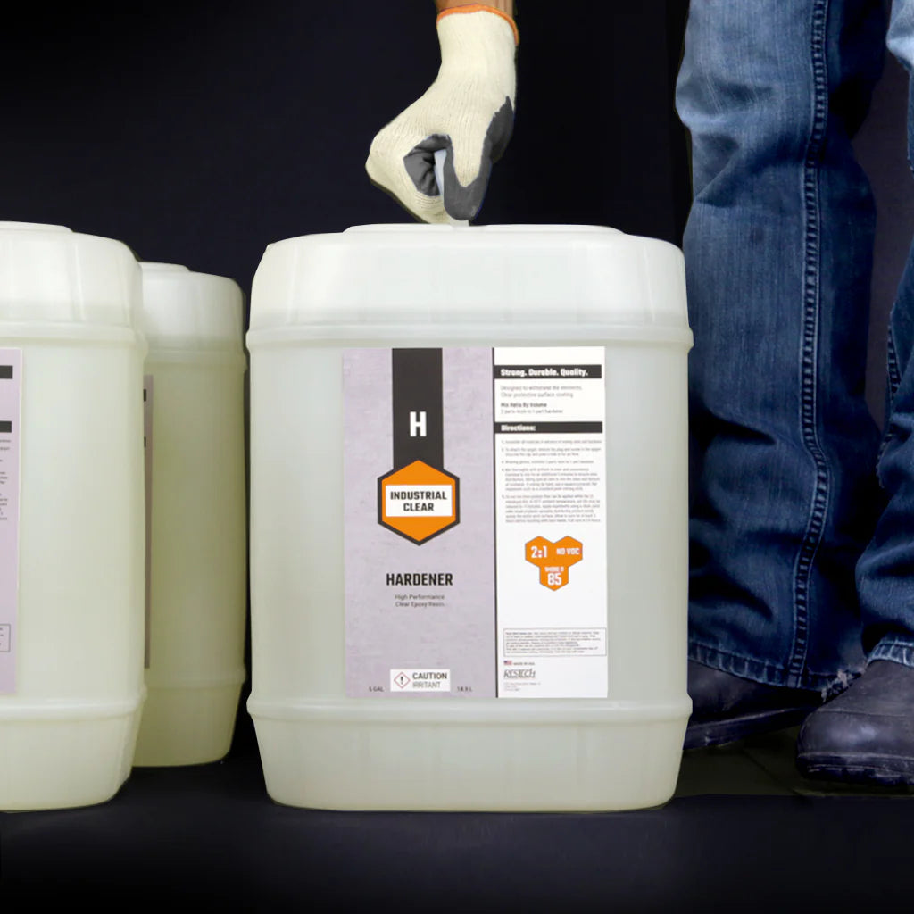 A container of 15 Gallon Kit Rock-Hard Epoxy Resin.