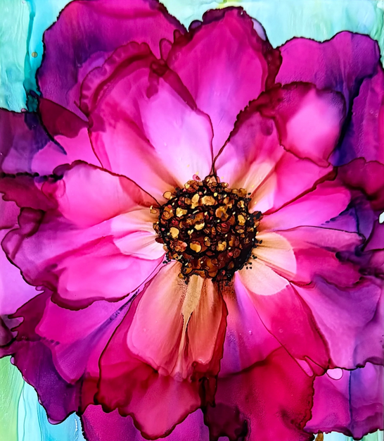 I love the unpredictability. Alcohol inks have a mind of their own, and learning how to guide them instead of control them is part of the magic.