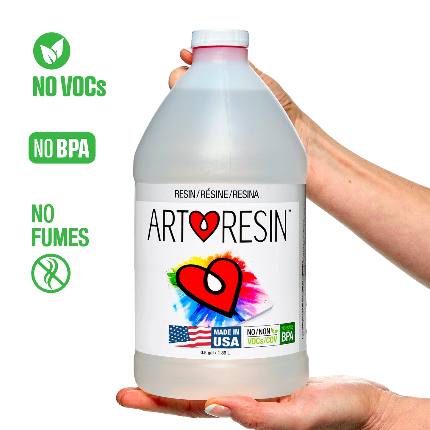 Resin Art Flow 1 gal. - Arte Crystal Clear Epoxy Resin for Thin Coating and Encasing of Smaller Objects