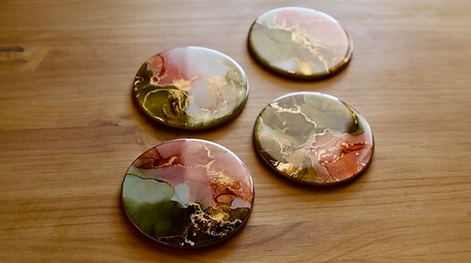 Alcohol Ink Coasters