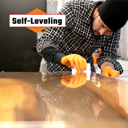 Self-leveling of 15 Gallon Kit Rock-Hard Epoxy Resin.